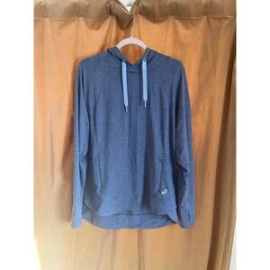 ASICS Lightweight Long Sleeve Running Hoodie Shirt blue size L